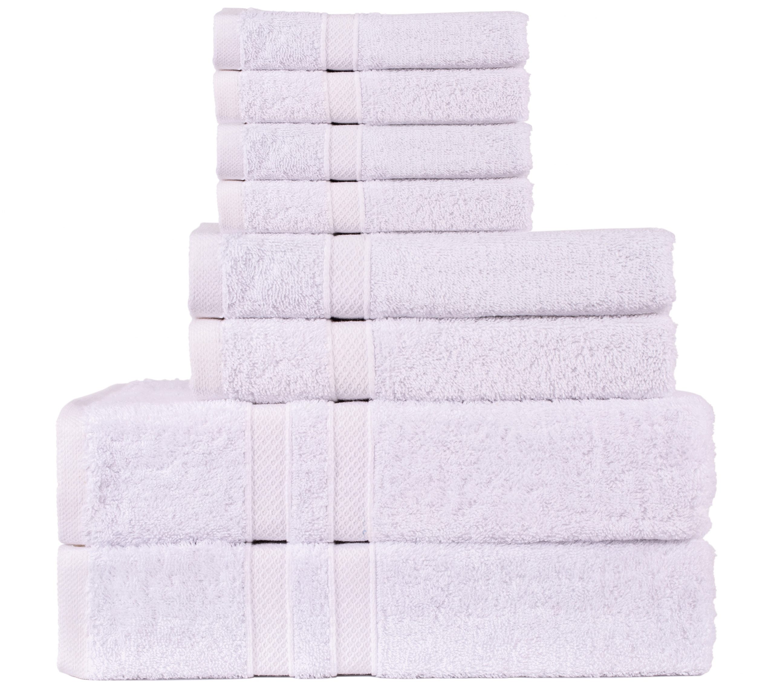 100% Ring Spun Cotton Washcloths Extra Soft 8 Pack Highly Absorbent 